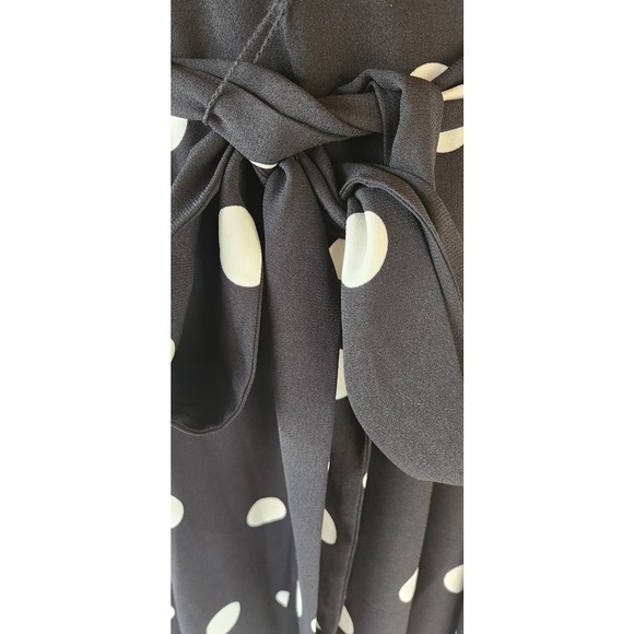 SLNY SL Fashions NY Polka Dot Belted Sleeveless Midi Dress 12 - Picture 5 of 5